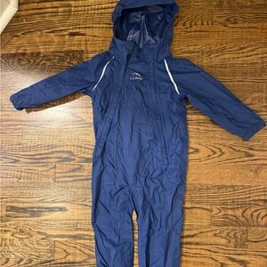 L.L. Bean Blue Hooded Rain Suit